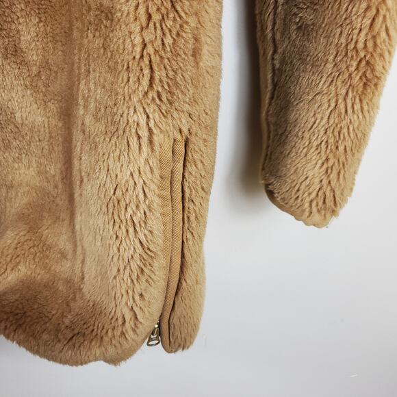 J. Crew Zip-up plush fleece coat in Camel Size S - Picture 8 of 12